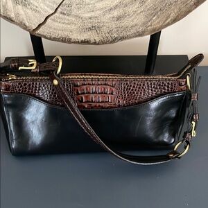 Brahmin Tuscan Collection Black and Brown Leather Handbag